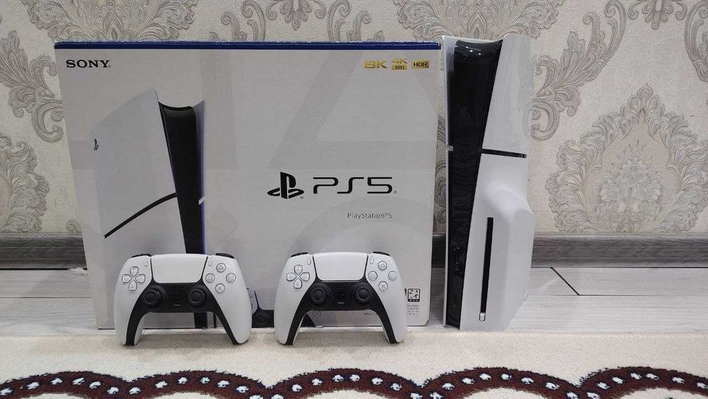 Playstation 5 Slim дисководом в идеальный состояние 2джойстик топ игры
