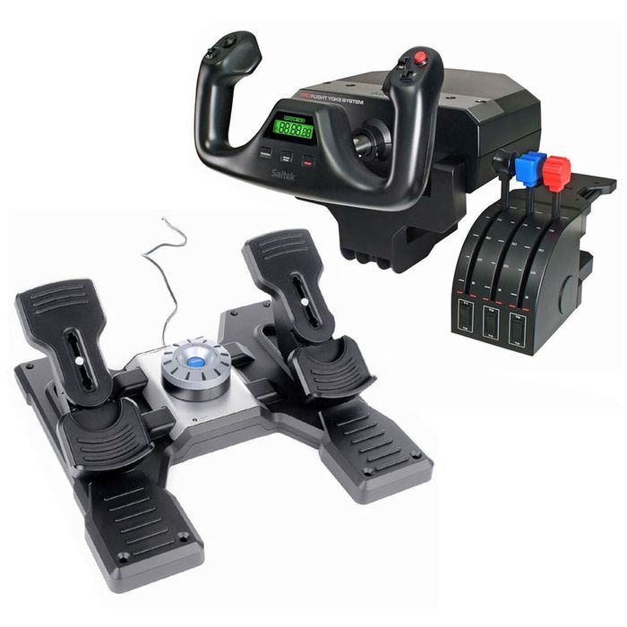 Set Logitech Flight Simulator – Yoke + Throttle + Pedale