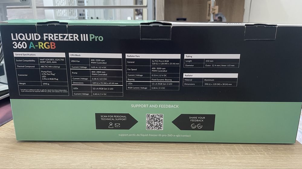 Cooler Arctic liquid freezer 3 pro (alb)