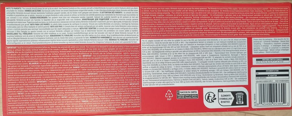 Nintendo SWITCH console