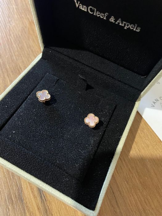 Van Cleef & Arpels - Cercei Rose Gold Pink versiunea mica (aur/pink)