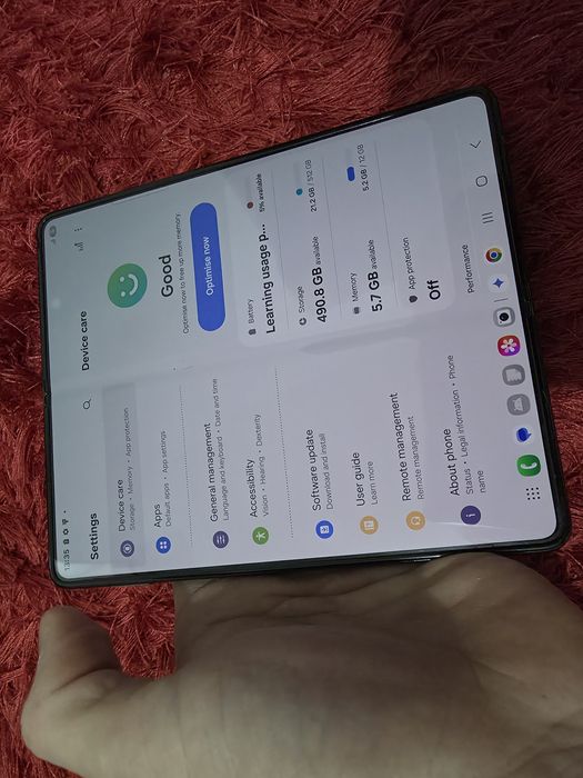 -Samsung Z Fold 5, ca Nou, 512Gb, 12Ram, folosit foarte puțin, Black,