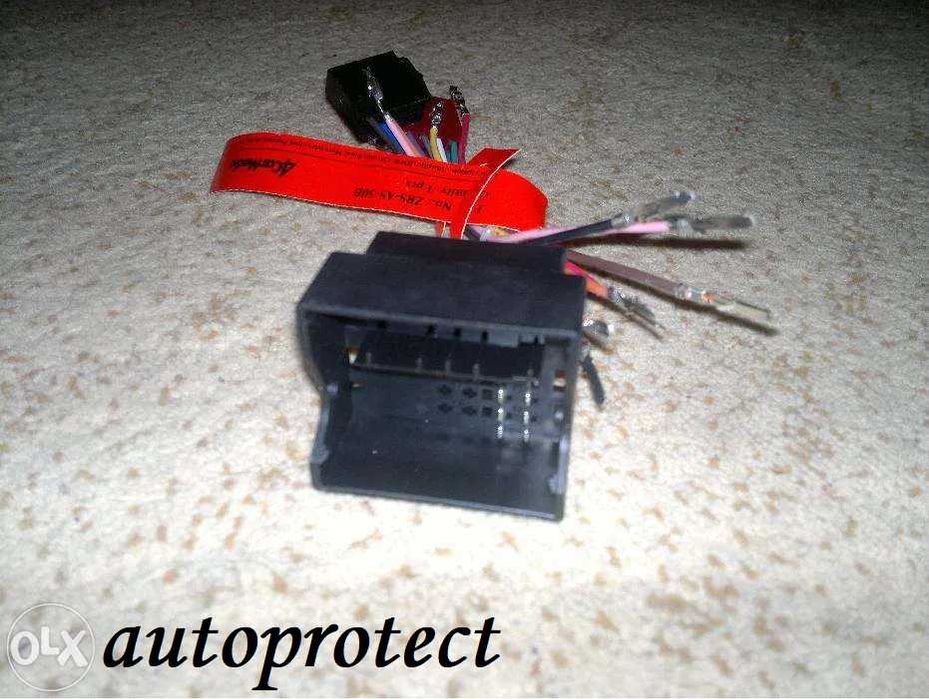 Adaptor EURO ISO QUADLOCK tata mama Skoda Audi cablu mufa radio CD