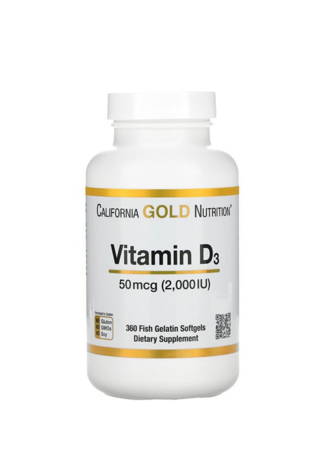 Витамин D3, 360 рыбно-желатиновых капсул50 мкг (2000 МЕ)