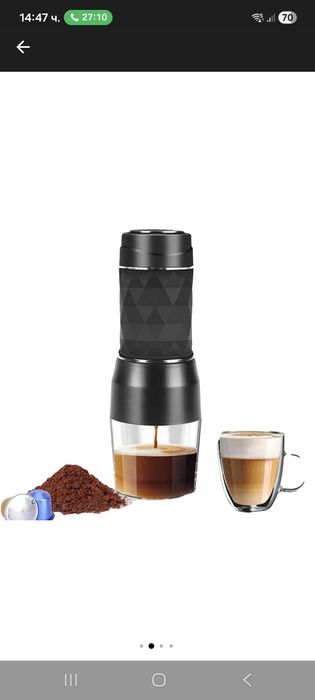 Преносима ръчна машина за еспресо 3 в 1, без електричество, съвместима