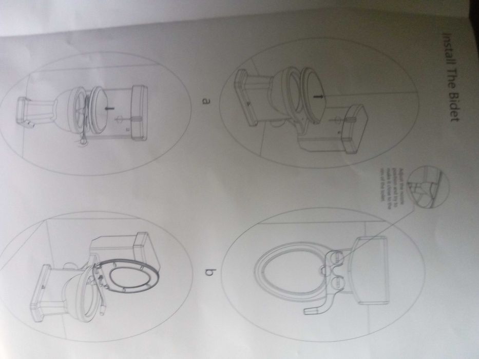 Vând dus wc spalat cur/kkt montat sub capac wc