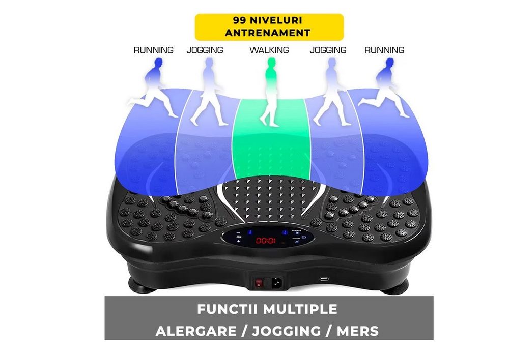 Aparat vibromasaj Progressive Ultrafit Pulse-R, greutate max. 120 kg