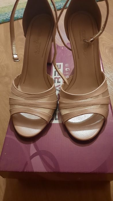 Sandale piele nude roz 37