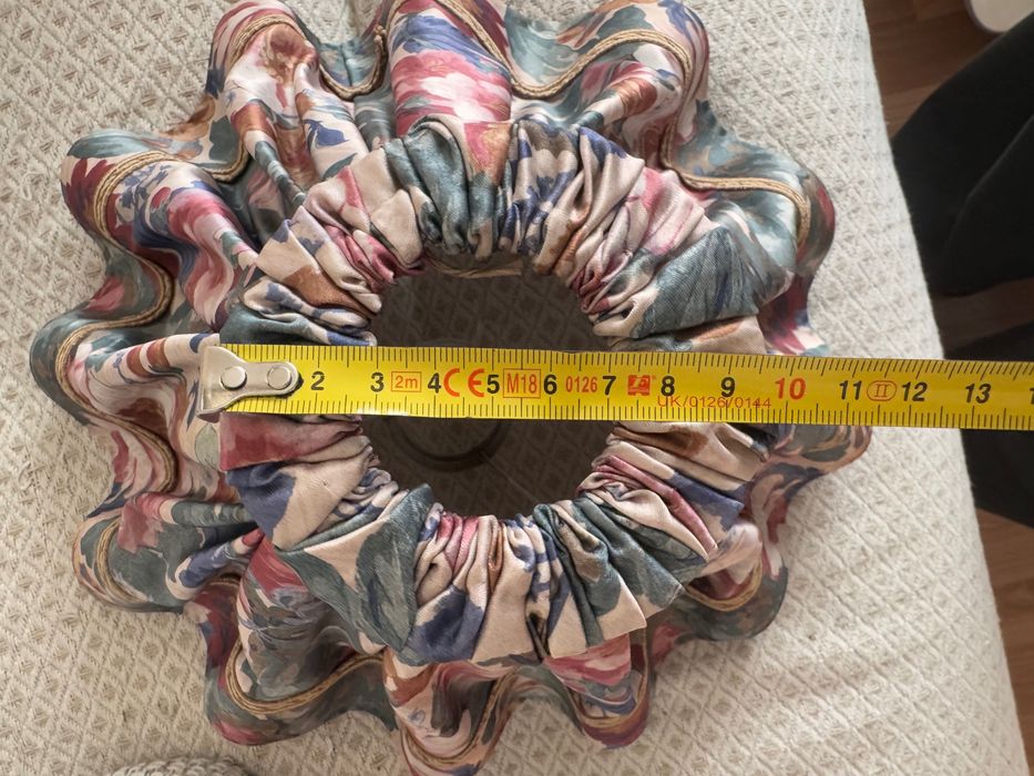 Abajur lampă din pânză înflorată