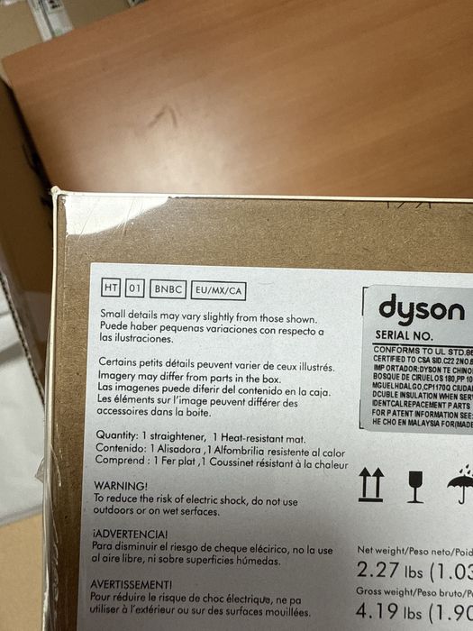 Dyson Aparat de îndreptat părul Dyson Airstrait Ceramic HT01