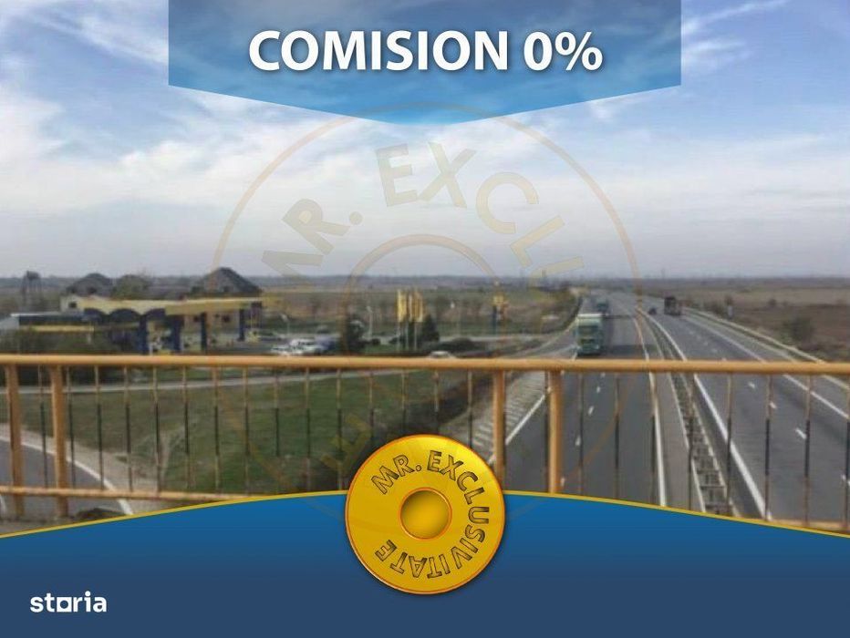 Teren 27.445 mp cu deschidere in Autostrada A1 Pitesti-Bucuresti 0% CO