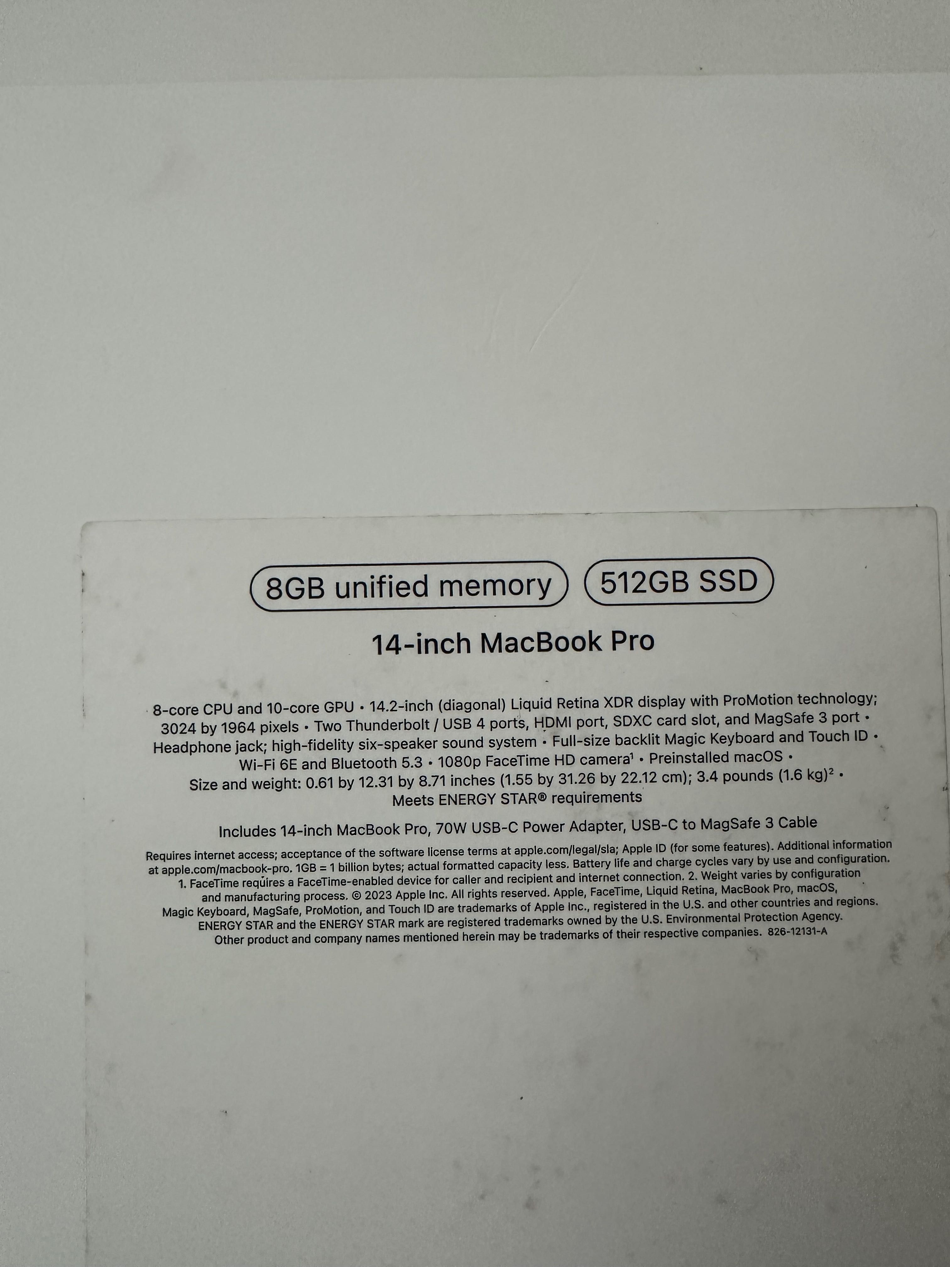 MacBook Pro 14 inch M3