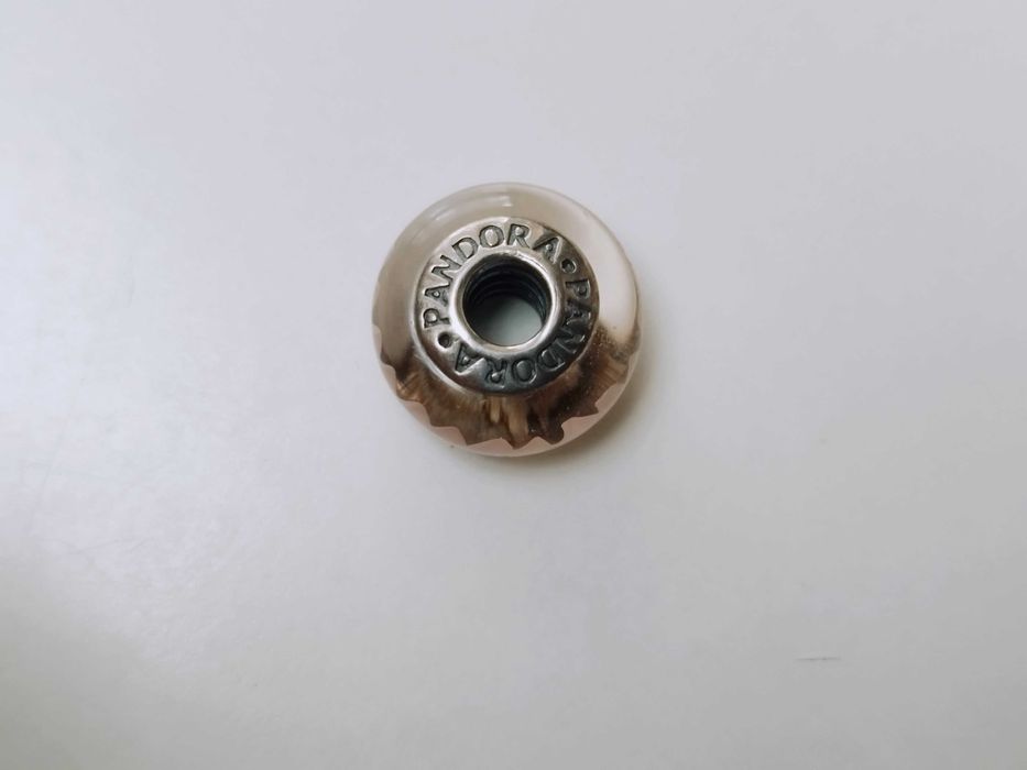 Charm Pandora 925 Murano Zig Zag Rosa Fuori