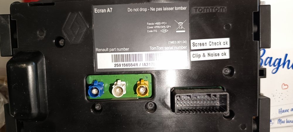 Radio CD player + Display TomTom - Renault Megane 3 2010