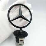 емблема мерцедес черна гланц Mercedes 44mm мерник