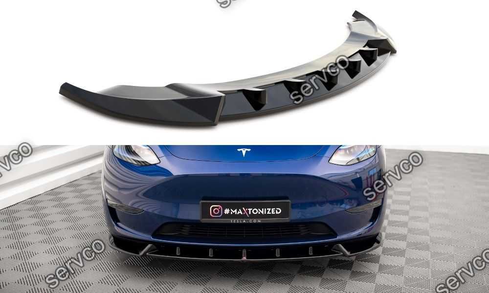Prelungire splitter bara fata Tesla Model Y 2020- v1 - Maxton Design