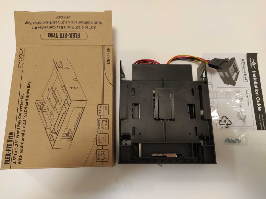 Adaptor 5.25 to 4 x 2.5 SSD/HDD