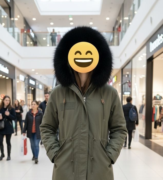 Женская парка хаки,женская куртка