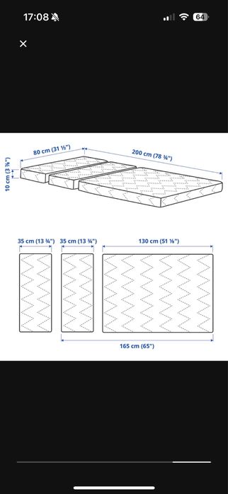 Saltea ikea pat extensibil