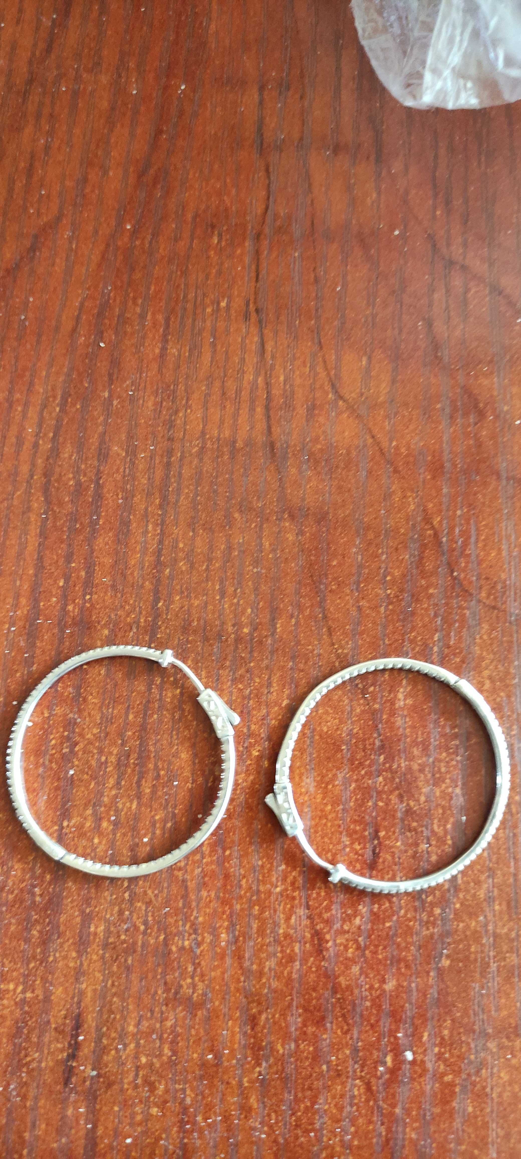 Серьги серебро кольца