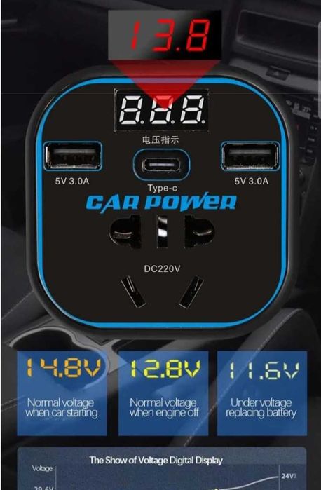 Инвертор преобразувател за захранване,адаптер за зарядно за кола