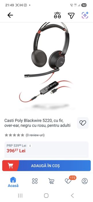 NoU! Casti Plantronics 5220 Blackwire