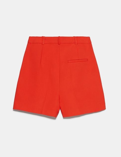 Лятни къси бели/червени къси панталони от плат Zara, размер ХС