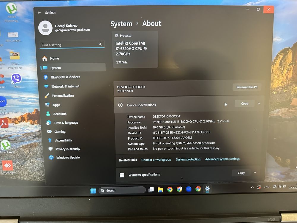 Thinkpad Lenovo P50