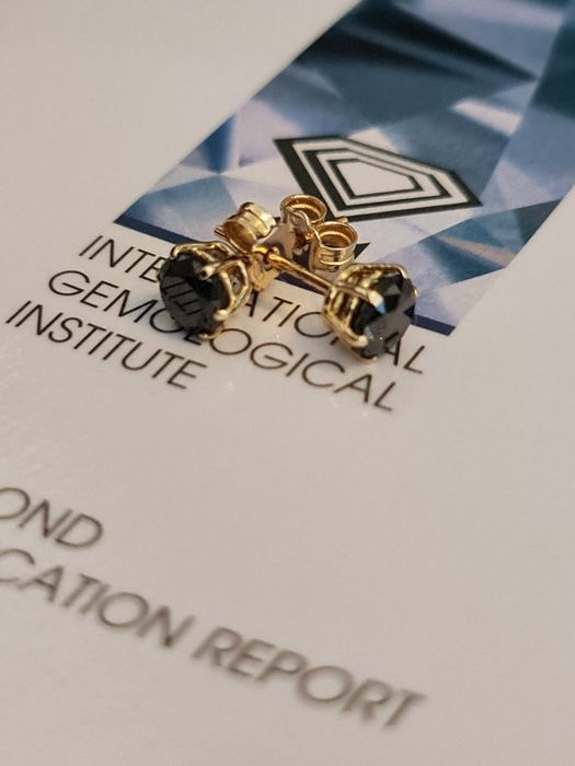 Cercei diamant negru 2.0 carate noi superbi