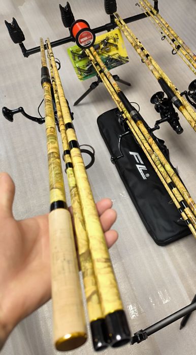 SET Complet Pescuit la Crap DIAMANT CAMO 3.90 3 tronsoane