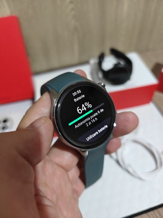 Ceas OnePlus Watch 2 (Radiant Steel) 46mm, Geam Safir și Corp de Oțel