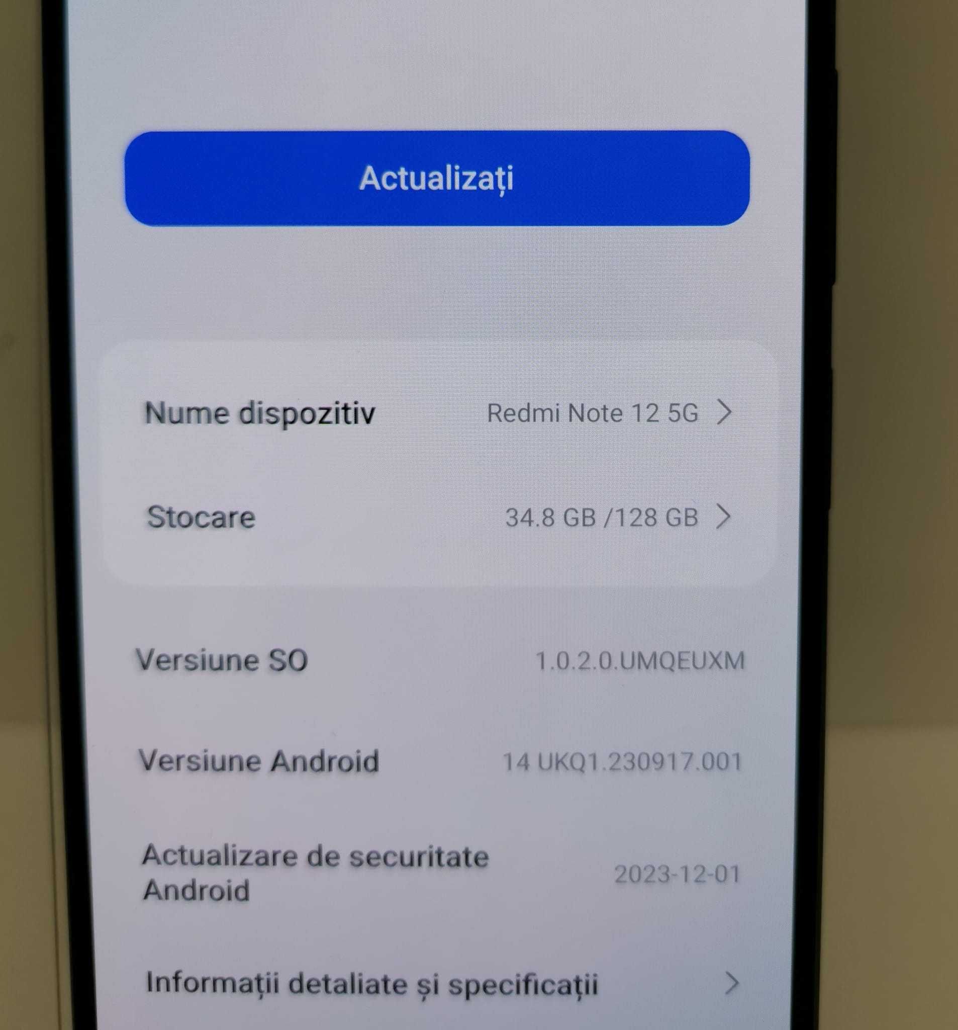(AG 35) Telefon Xiaomi Redmi Note 12 5G b.27602 -680 lei