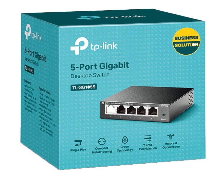 Switch TP-LINK TL-SG105S 5-Port 10/100/1000Mbps