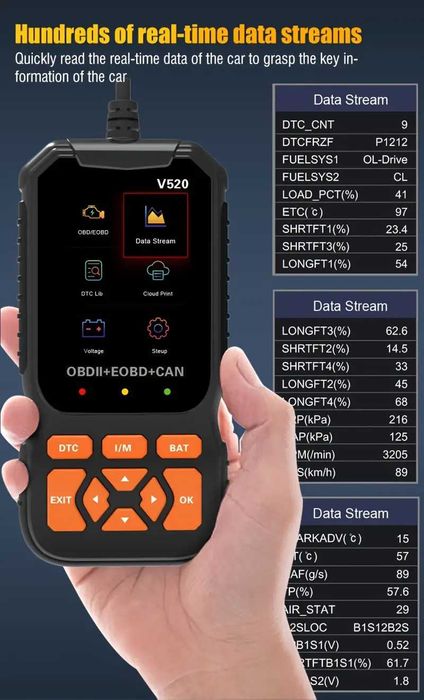 Диагностика за всички модели коли / OBD v520