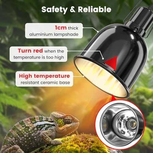Терариум лампа E27 PID термостат цикли 2/4/8/12 ч алуминиев рефлектор