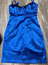 Синя рокля за парти размер S