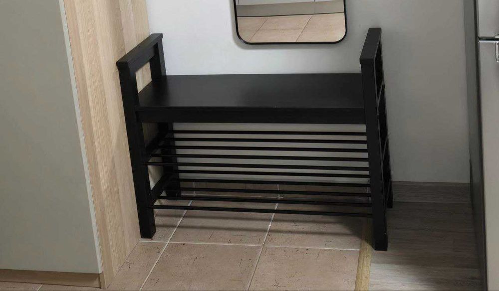 Ikea Пейка с рафтове за обувки черна
