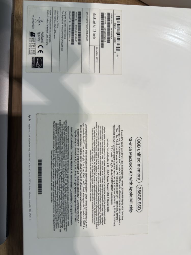 Macbook air 2020 silver