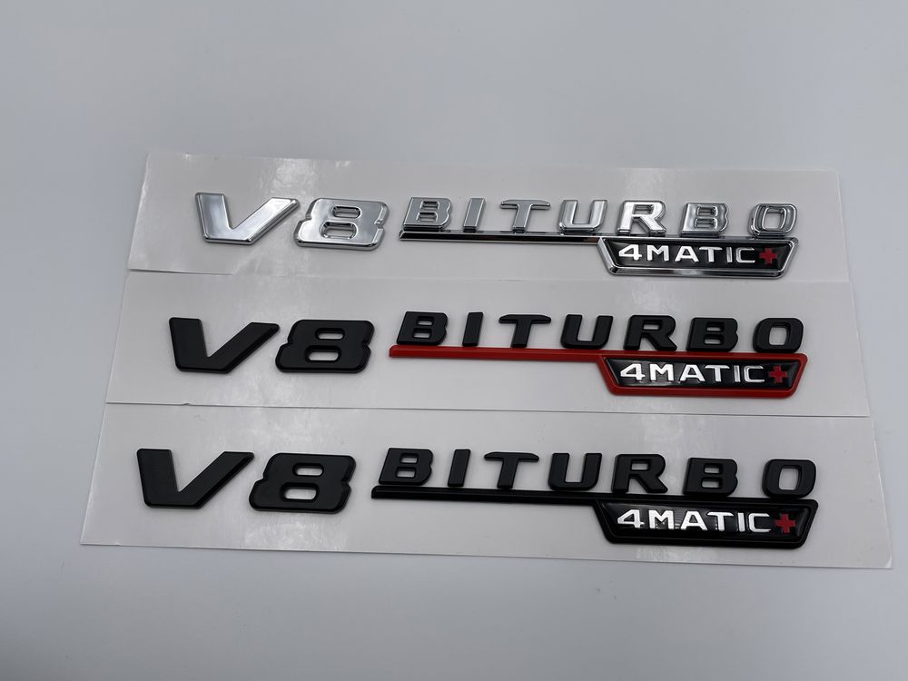 Embleme Mercedes V8 Biturbo 4matic plus