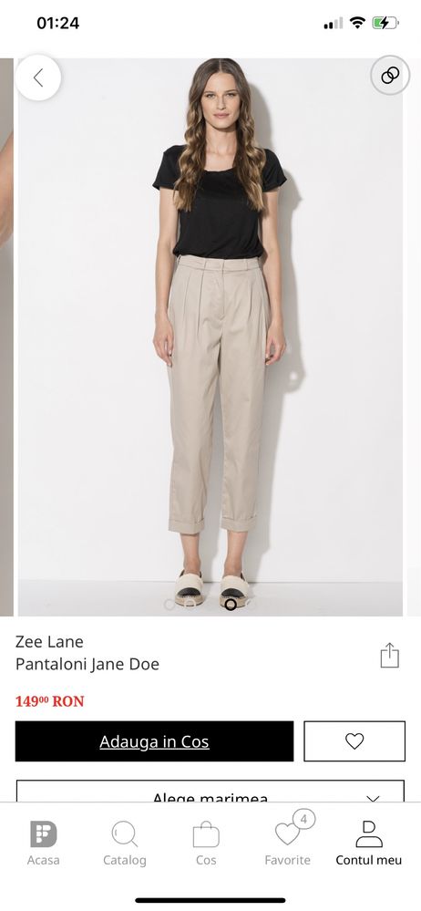 Pantaloni Zee Lane cu eticheta