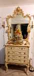 Comoda cu oglinda baroc venetian vintage lemn Italia