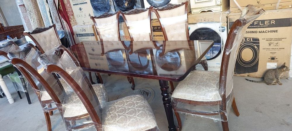 Stul 8 ta dona xolati yangidek Atirgul yogʻoch chinor