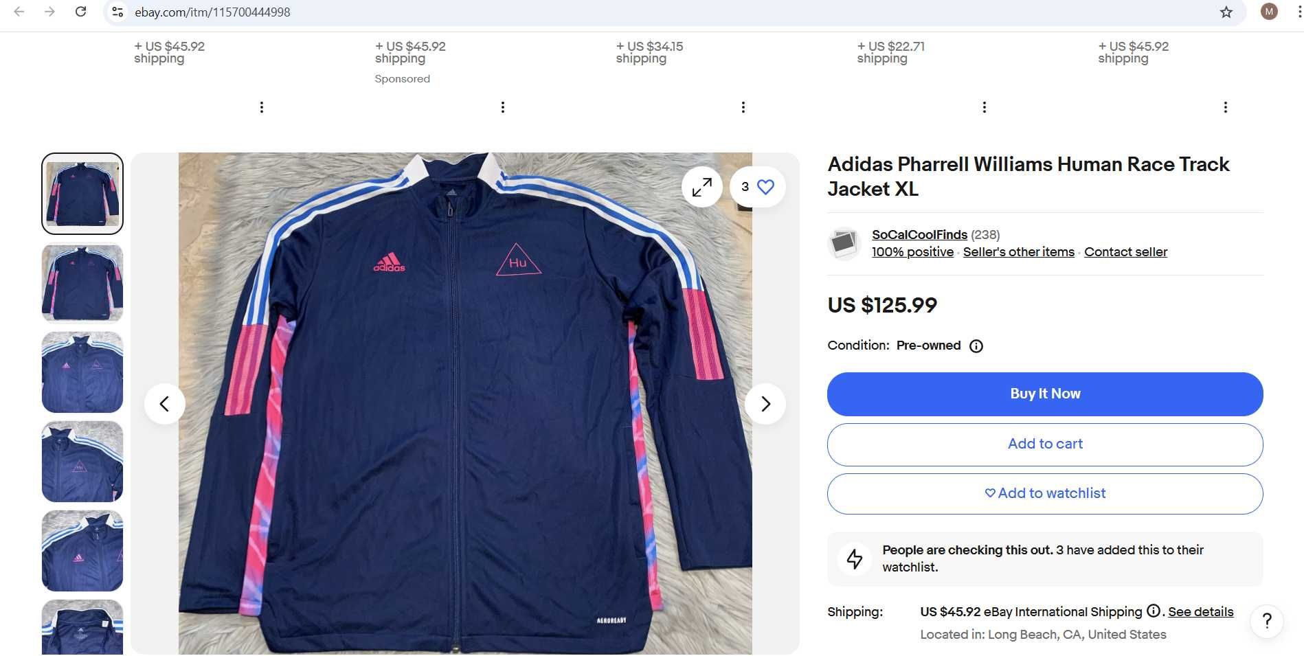 горнище adidas pharrell williams/nike суичър худи мъжки оригинално S/L