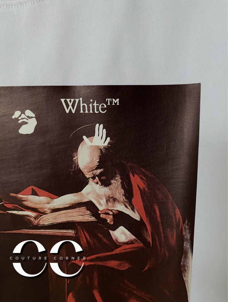 Tricou OFF-White • Calitate TOP • Caravaggio Arrow Oversize S/S