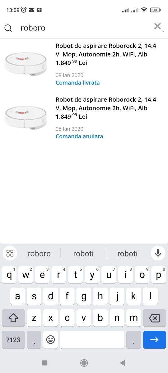 Robot de aspirare si mop Roborock 2, Autonomie 2h, WiFi,