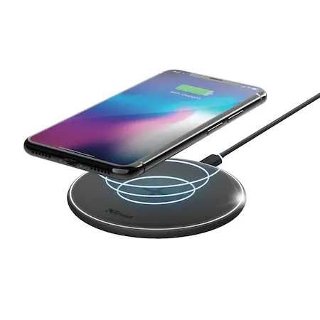 Incarcator wireless Trust QYLO, fast charging, negru