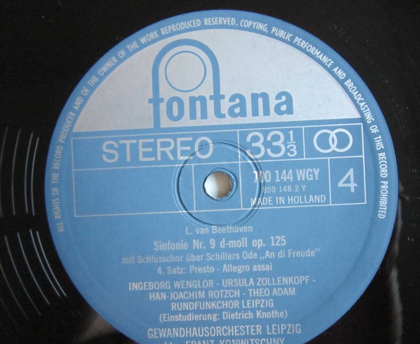 vinil Beethoven 9 Simfonii 6xLP dir. Franz Konwitschny Olanda 1968