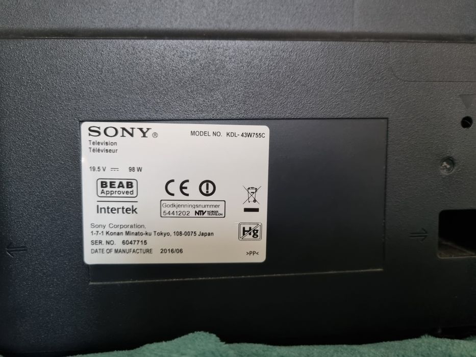 Sony 43w755c Defect