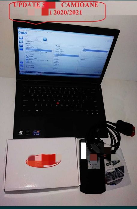 Kit Tester Auto Multimarca Turisme&Camioane + Laptop Lenovo I5