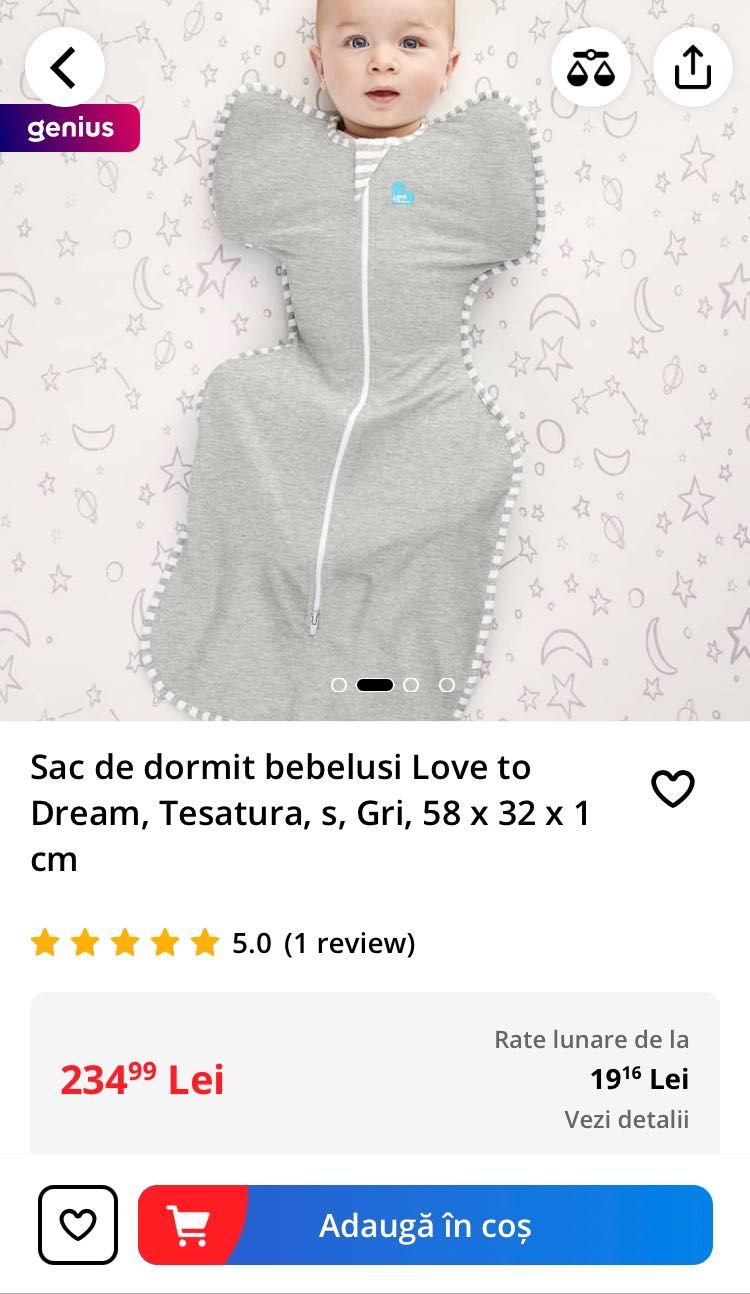 Love to dream swaddle / sac de dormit / înfășat